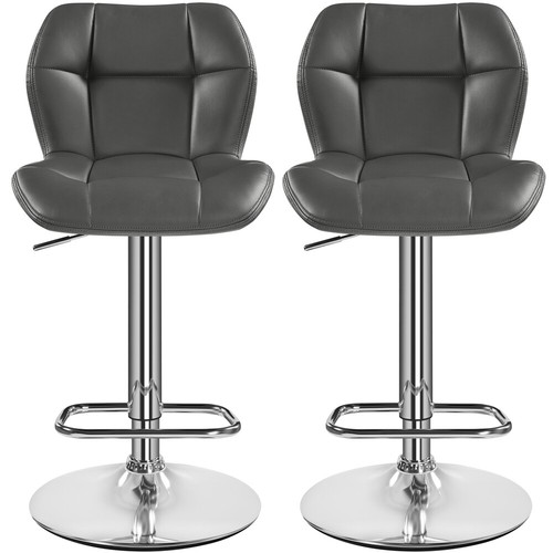 Modern faux leather swivel bar - modern,