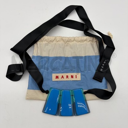 Marni necklace resin blue - necklace,