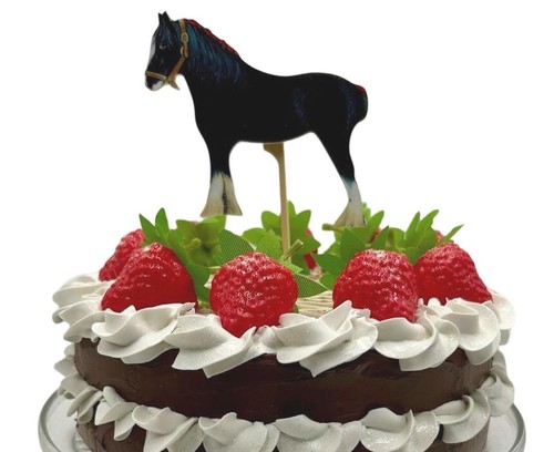 Black show horse - black,