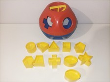 Vintage Tupperware Shape O Ball Shape Sorter Ball Toy Complete with 11 Shapes