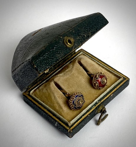 Antique 18k enamel gold - antique, dress