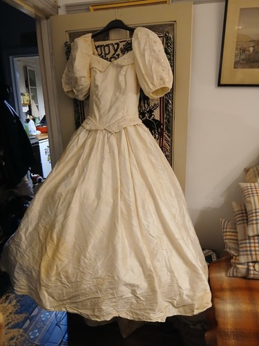 Vintage ivory silk - ivory, wedding