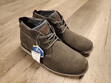 Sz 9.5 Men's Nunn Bush Otto Plain Toe Chukka Boot Dress Shoes Gray 84987-020