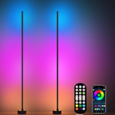 2-Pack Corner Floor Lamp,Lamps for Living Room with Smart App and Remote Control