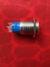 Org. Vibiemme Switch Silver Button Push 2 Pole On/Off Power On