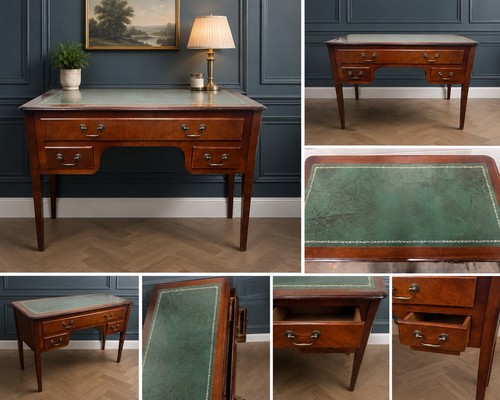 Vintage mahogany leather top - mahogany,
