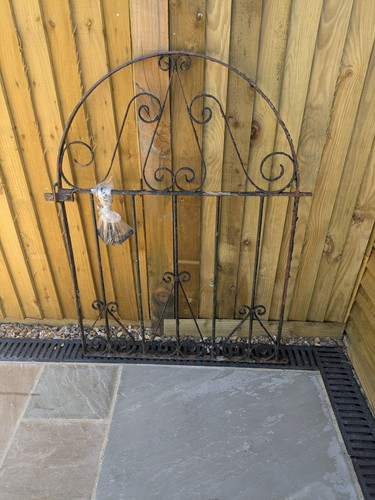 Metal garden gate with hanging - garden,