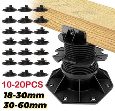 10-20Pcs Adjustable Decking Pedestal-Riser Flooring Joist Supports 18-30 30-60mm