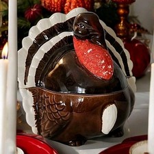 Vtg Turkey Shaped Gravy Bowl