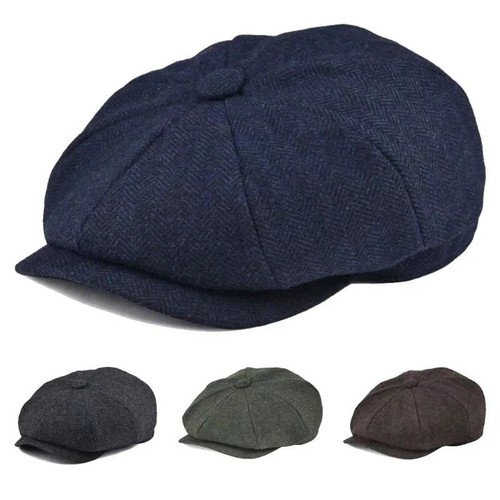 Flat cap with - flat, peak