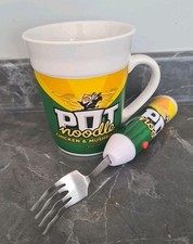 Pot Noodle Mug Spinning Fork Set Chicken & Mushroom Novelty Set