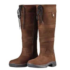 Ladies Long Country Boots Knee High Horse Yard Waterproof Walking Leather Shoes