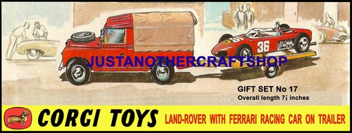 Corgi toys land rover - corgi, ferrari