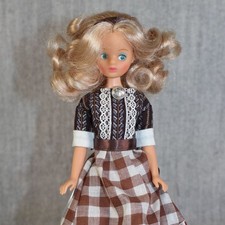 DAISY MARY QUANT Doll Fashion Vintage 1970s Blonde Autumn Brown Dress OOAK Rare