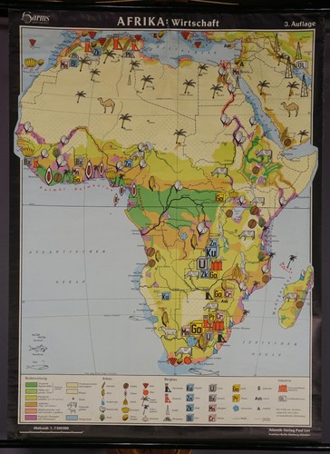 Vintage school map africa - map,