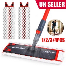 1-4x For Vileda 1,2 Ultramax Spray Mop Replacement Microfiber Refill Pads Buckle