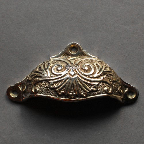 Victorian solid brass drawer - victorian,