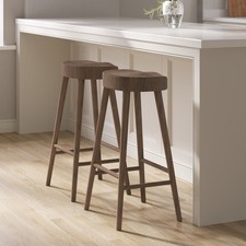 Set of 2 Walnut Solid Oak