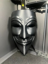 Guy Fawkes Mask - Raw 3D Print - V For Vendetta - Anonymous Mask 