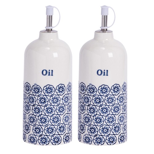 Hand printed olive oil - oil, pourer