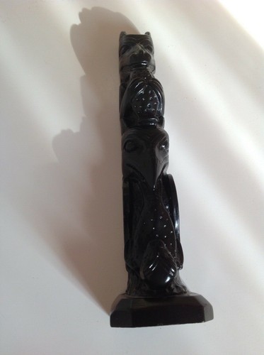Black totem handcrafted - black, totem,handcrafted