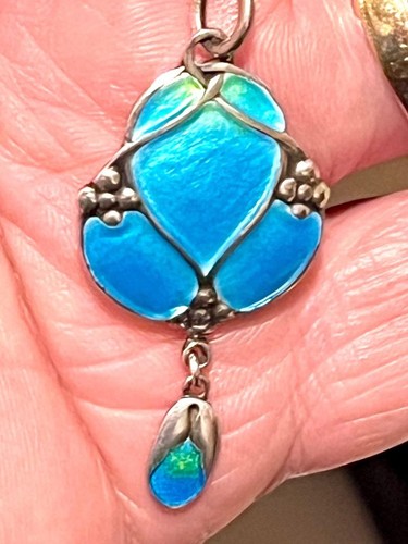 Antique silver enamel murrle - enamel,