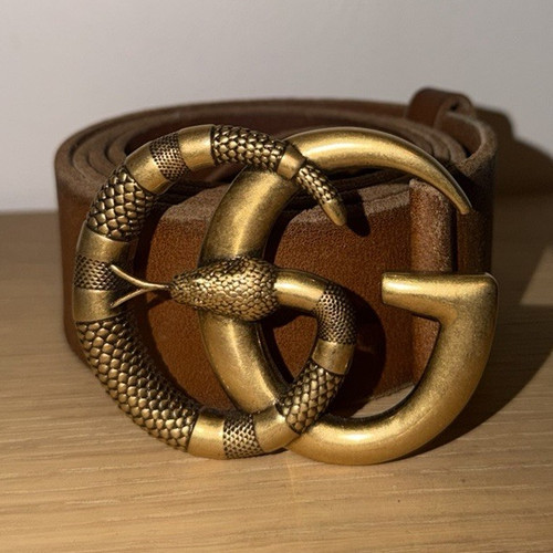 Gucci brown leather belt - brown,