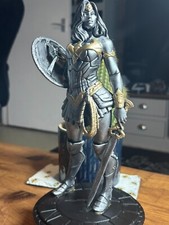 30 cm Hand Painted Silver gold DC COMICS WONDER WOMAN FAN ART COLLECTIBLE STATUE