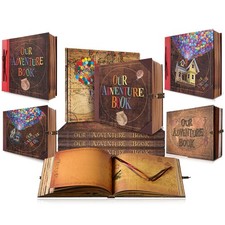 Our Adventure Book Scrapbook Photo Album Kraft Paper DIY w/stickers Retro Gift