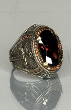 925 Sterling Silver Ruby Men's
