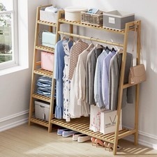 Heavy Duty Wooden Clothes Rail