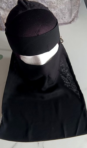 Niqab face veil - face, black