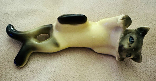 Porcelain siamese cat - porcelain,