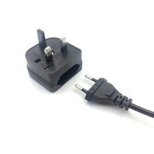 EU European Euro Europe 2-Pin To 3-Pin UK Travel Plug Socket Converter Adapter