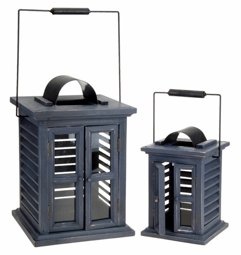 Wooden candle lanterns - 2,