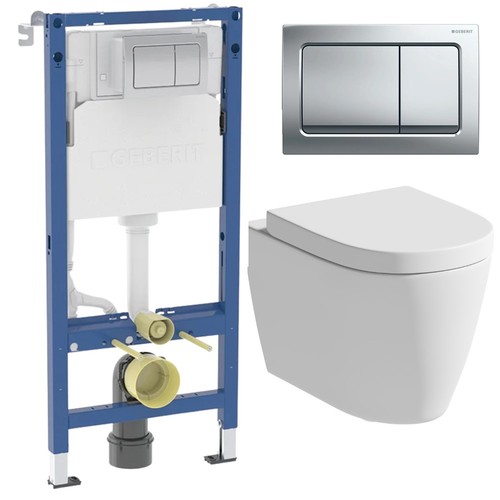 Rimless wall hung toilet - rimless, pan