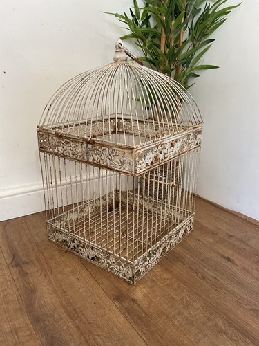 Vintage heavy metal bird cage - heavy,