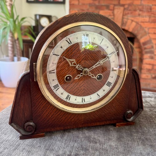 Vintage english art deco oak - art,