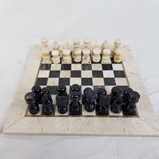 Marble Chess Set 14 Inch Stone