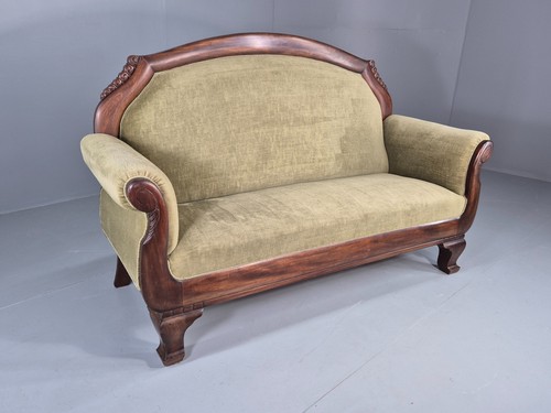 Antique seater sofa curved - sofa,