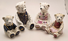 Crown Derby Set 4 Royal Bears