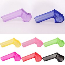 Men Willy Pouch Penis Sock Warmer Sleeve Sheath Cover Up Lingerie Underwear+