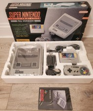 BOXED SNES Super Nintendo Console UK PAL Super Mario World-ONE OWNER- COMPLETE