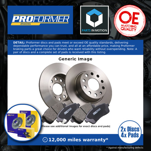 Solid brake discs and - 2x,