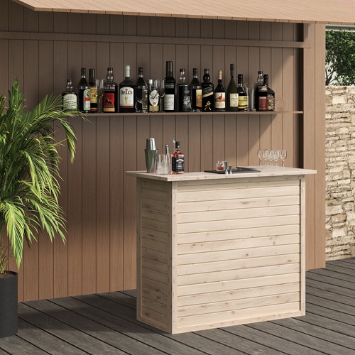 125cm wood outdoor garden pub - 125cm,