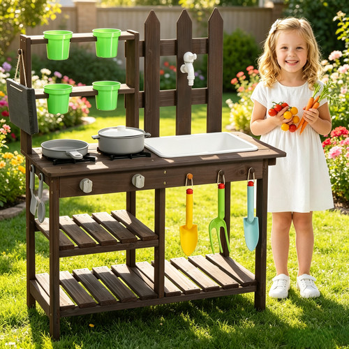 Kids wooden outdoor mud - wooden,