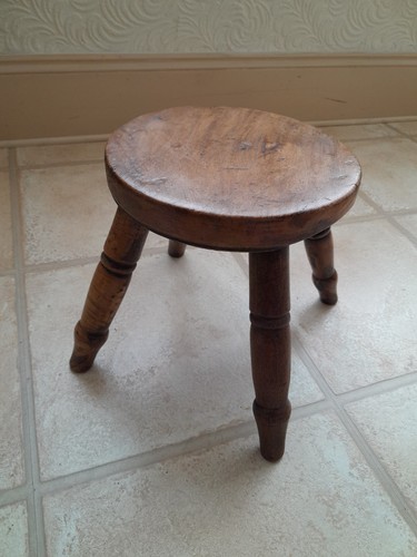 Antique legs milk stool farm - antique, 4