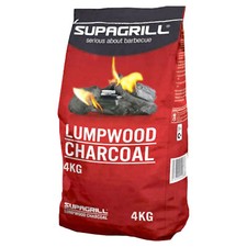 Supagrill Lumpwood Charcoal 4 5 10 KG Barbecue BBQ Quick Light High Quality Coal