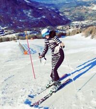 Topshop Sno Ski Suit All In One Animal Print Zebra Black Silver with Hood & Belt