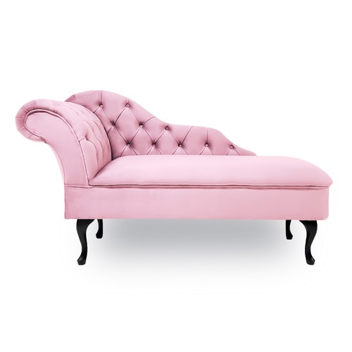 Baby pink chesterfield chaise - chesterfield,
